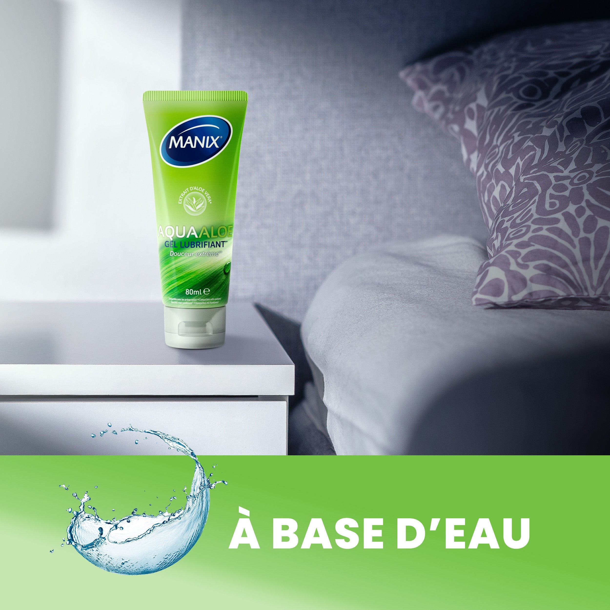 Manix AquaAloe - manixshopfr - Lubrifiants à base d'eau, aloe vera 80 ml