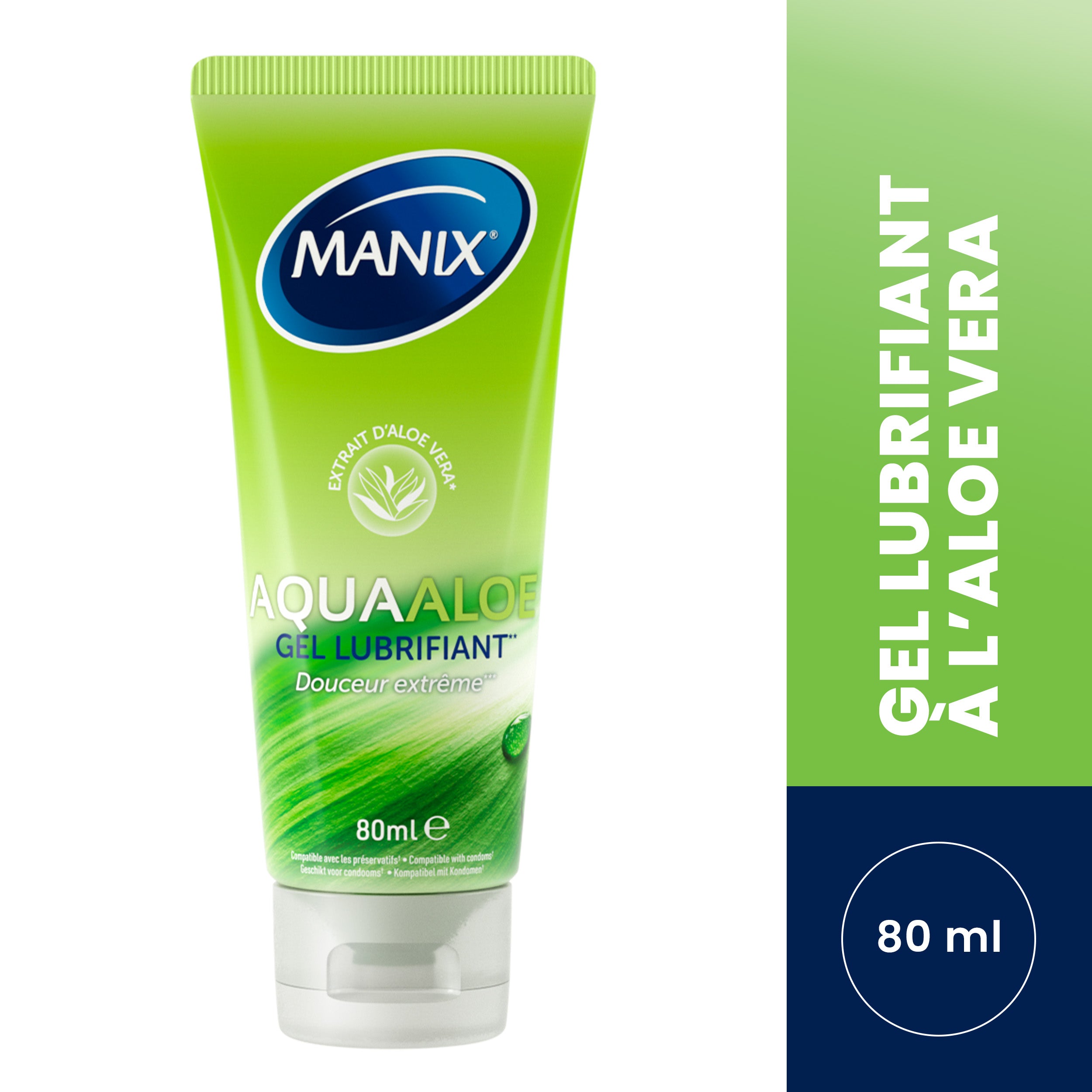 Manix AquaAloe - manixshopfr - Lubrifiants à base d'eau, aloe vera 80 ml