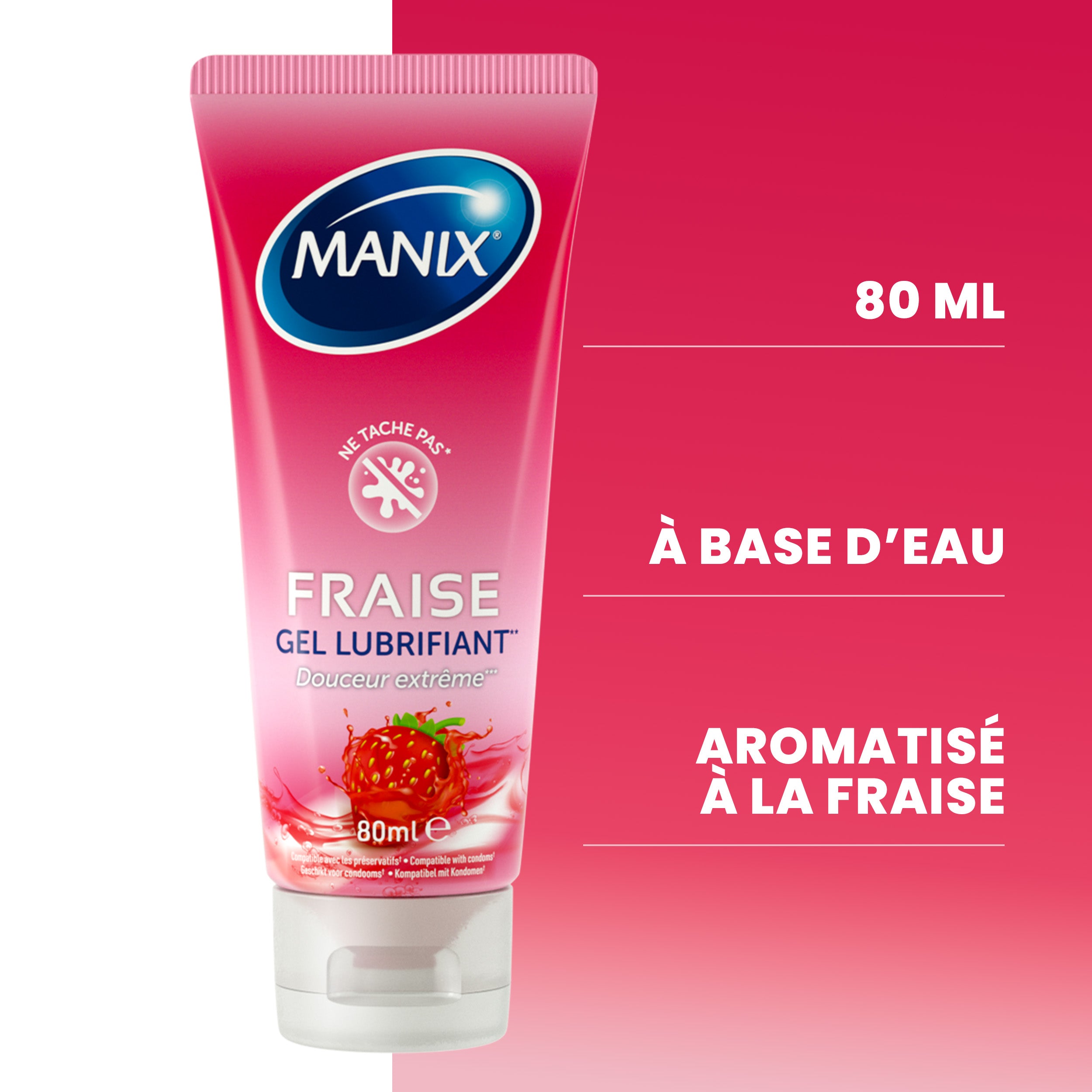 Manix Fraise - manixshopfr - Lubrifiants