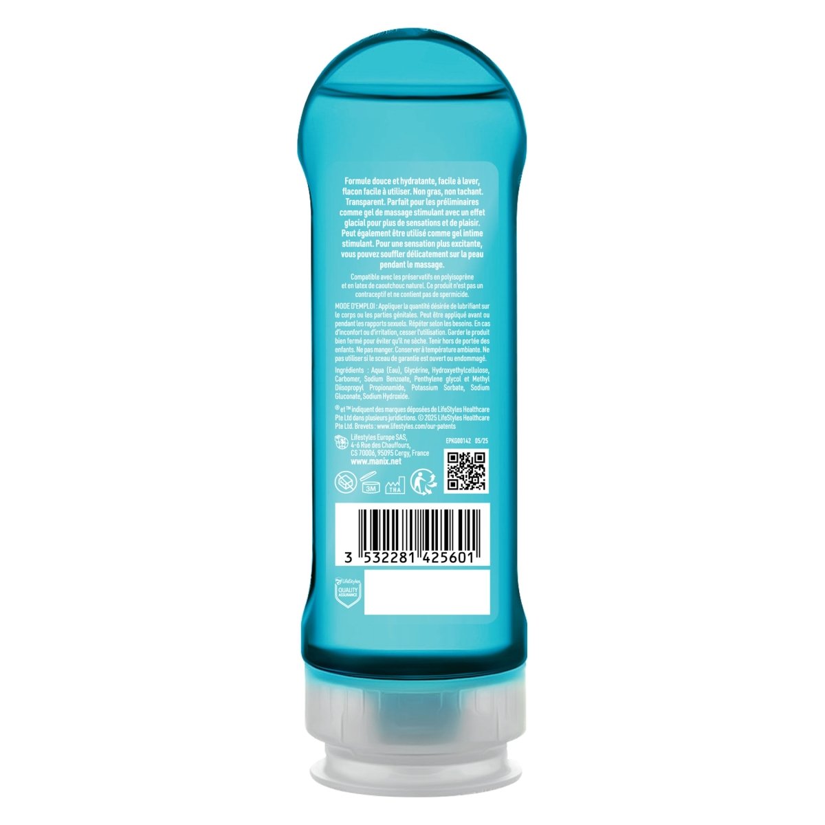 Manix Ice Feel Gel Intime & Massage 2 en 1 - ManixShop - Gel Intime & Massage 2 en 1