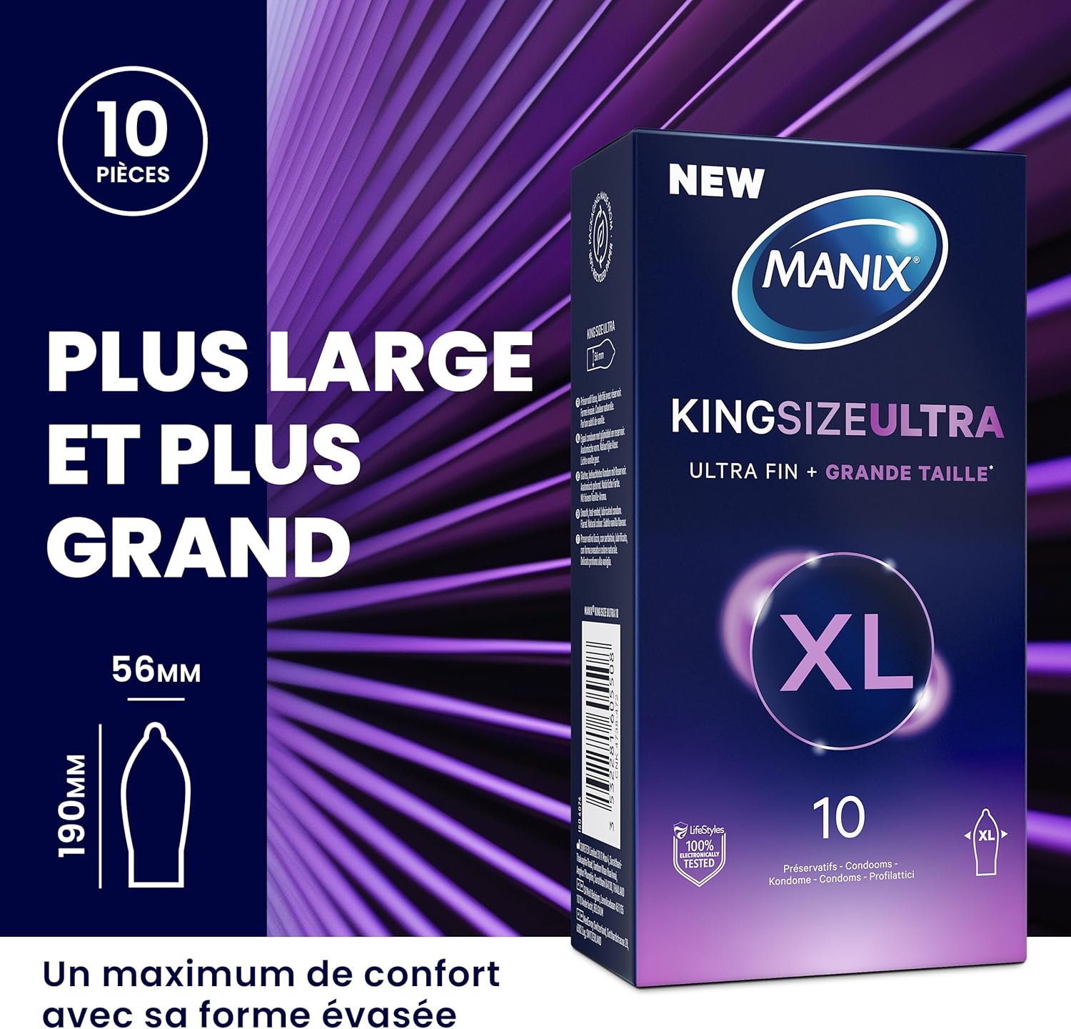 Manix King Size Ultra - manixshopfr - Préservatifs