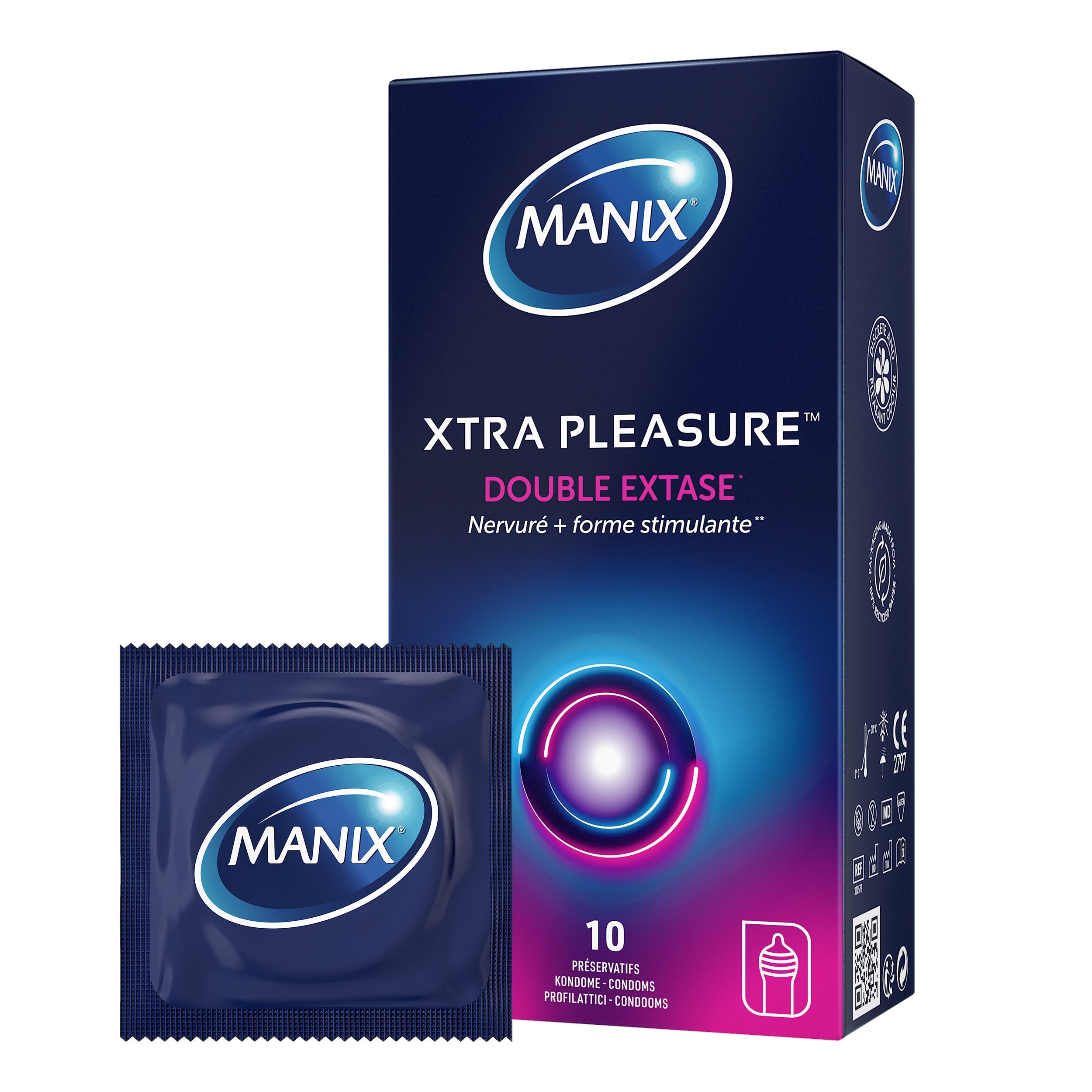 Manix Xtra Pleasure Double Extase - manixshopfr - Préservatifs