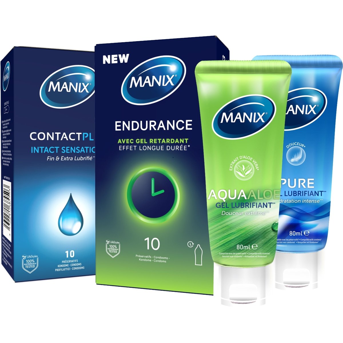 Pack Manix Confiance - Préservatifs & Lubrifiants - ManixShop - Bundle Préservatifs + Lubrifiants
