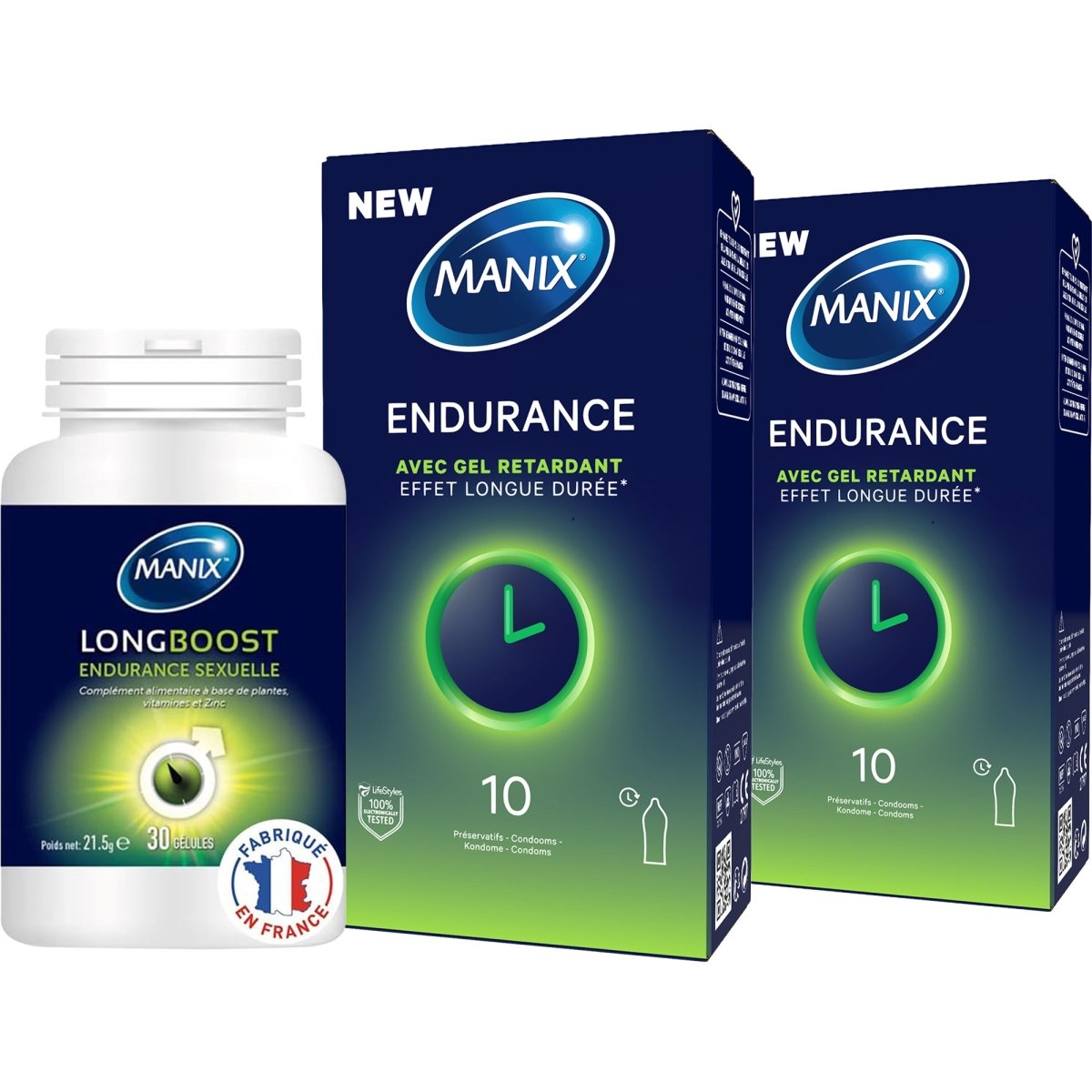 Pack Manix Longue Durée - manixshopfr - Compléments alimentaires, préservatifs retardants