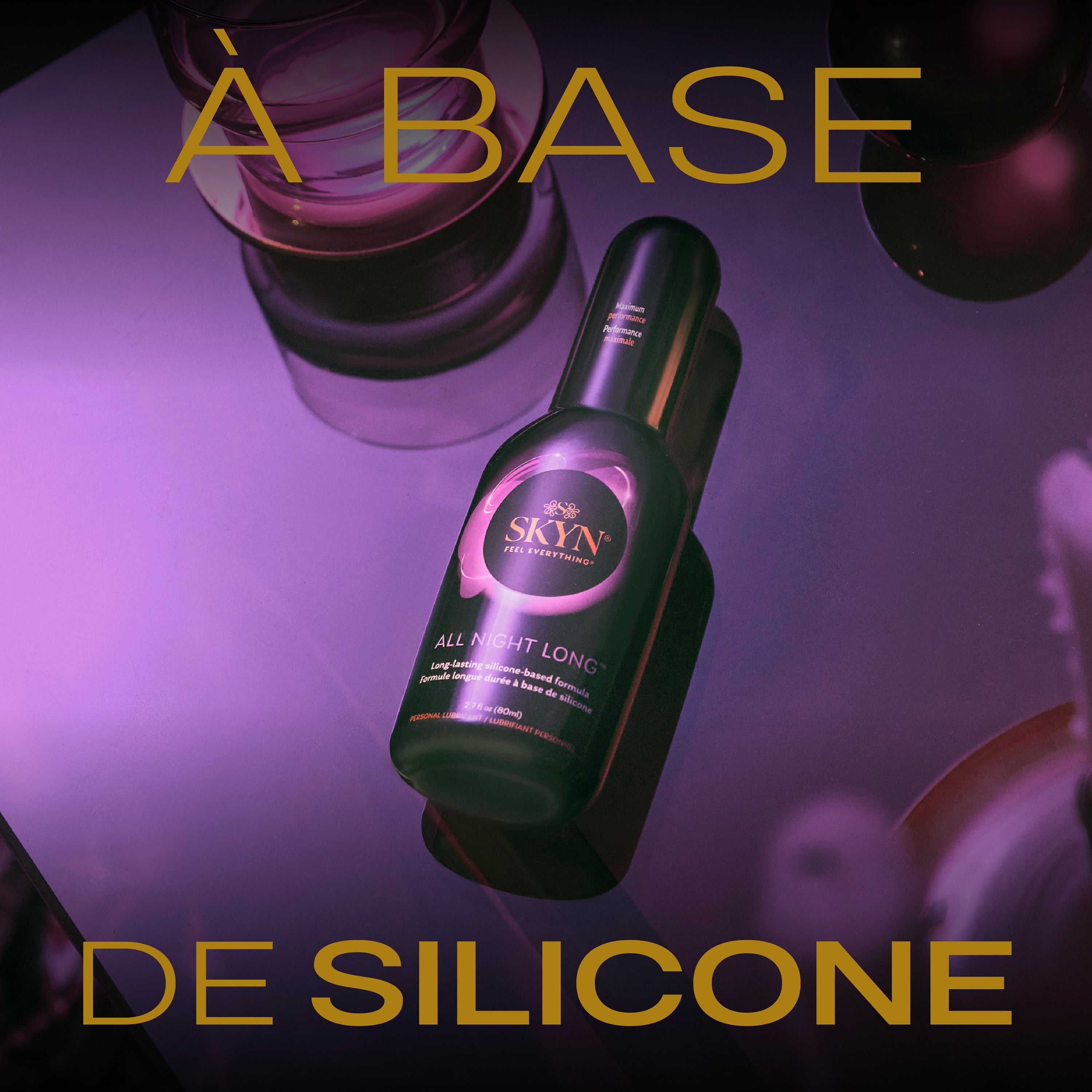 SKYN® All Night Long - manixshopfr - Lubrifiants à base de silicone, transparent, 80 ml, longue durée,