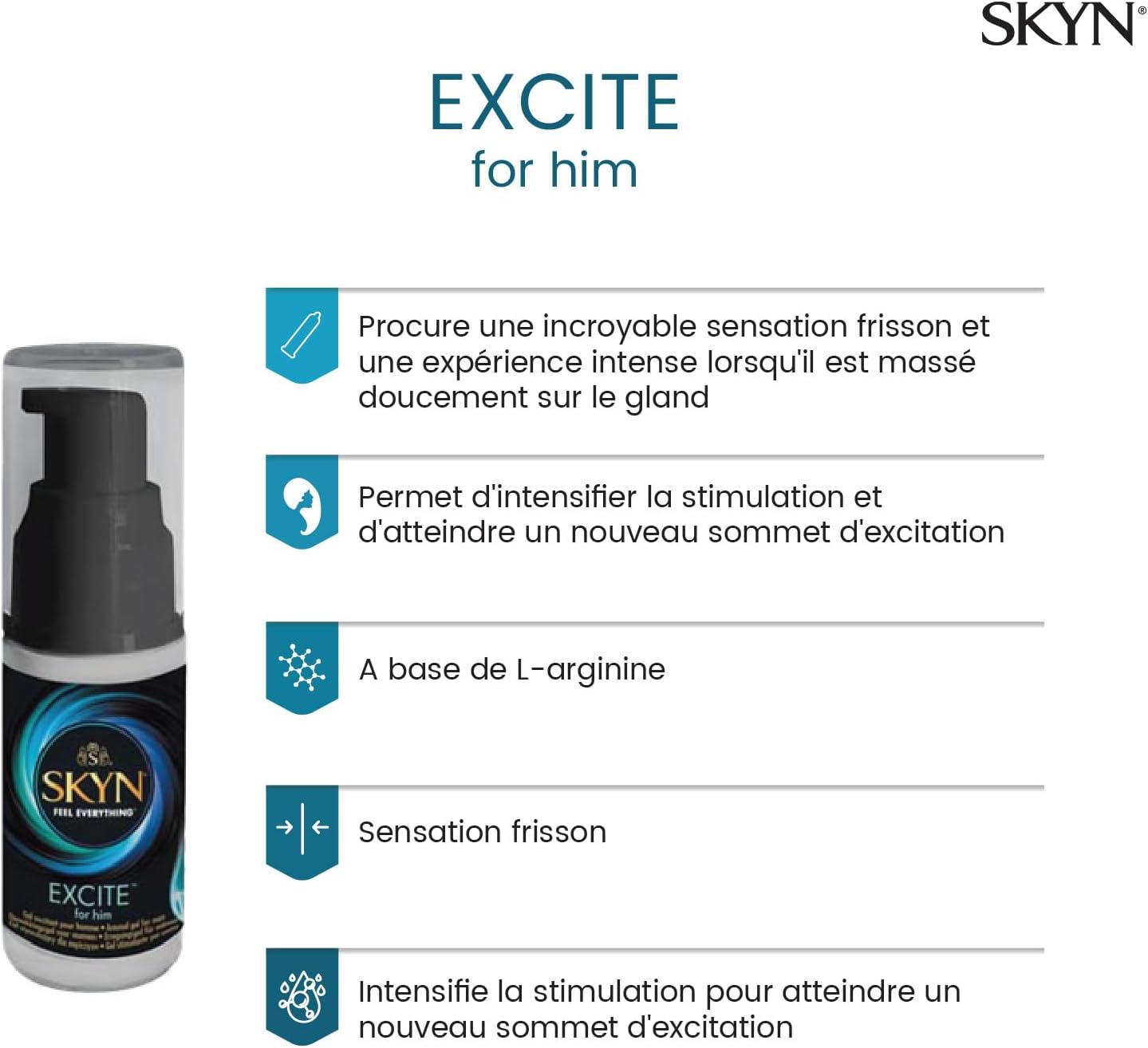SKYN® Excite for him - manixshopfr - Gel stimulant, 15 ml, homme, exite, for