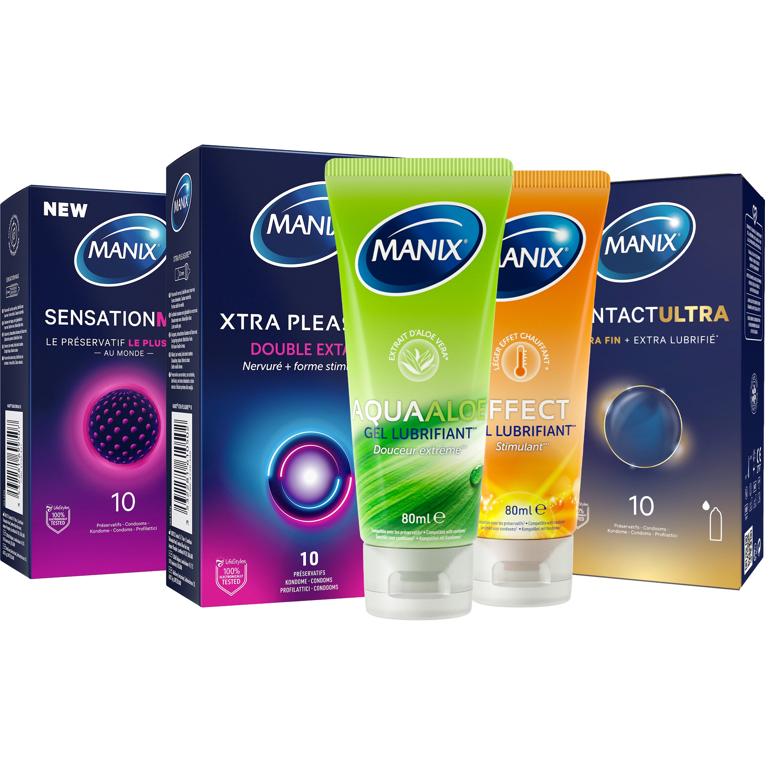 Pack Manix Découverte - 30 Préservatifs & 2 Lubrifiants
