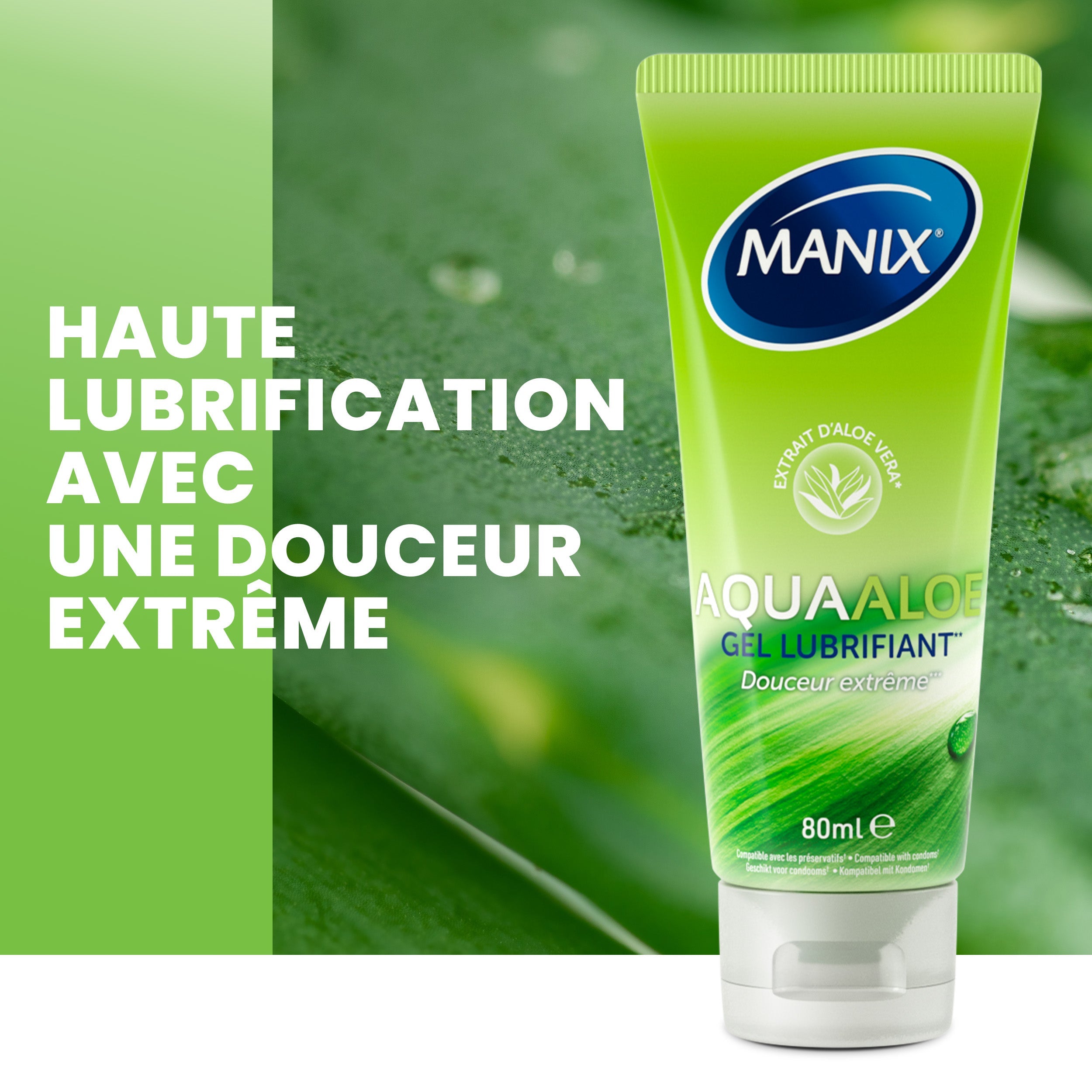 Manix AquaAloe - manixshopfr - Lubrifiants à base d'eau, aloe vera 80 ml