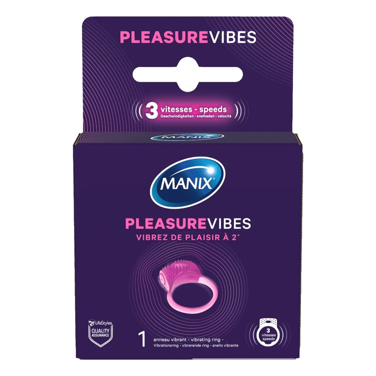 Manix Pleasure Vibes - Anneau vibrant 3 vitesses Manix Pleasure Vibes - Anneau vibrant 3 vitesses