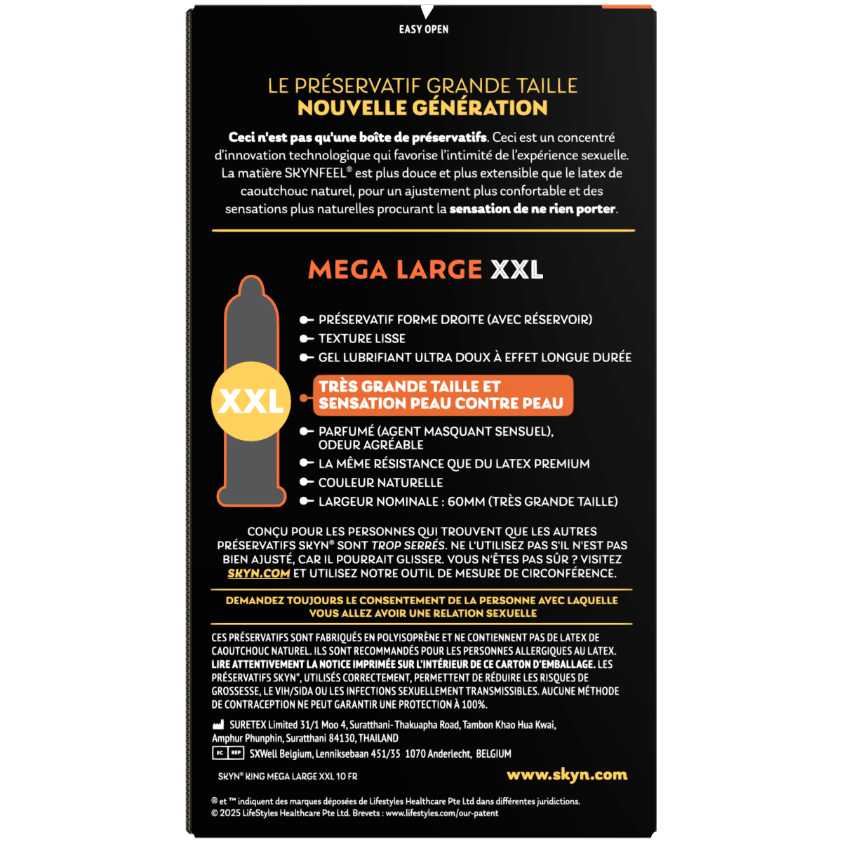 SKYN KING Mega Large XXL - ManixShop - Préservatifs