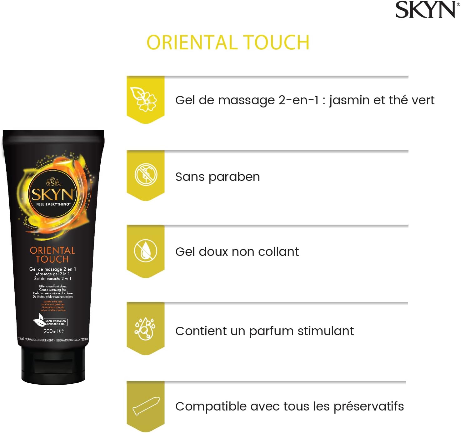 SKYN® Massage Oriental Touch - manixshopfr - Gel de massage, lubrifiant 200ml